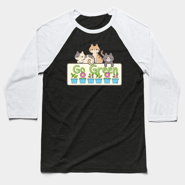 LEARN ABOUT RECYCLING CUTE KITTIES Baseball T-Shirt by Rightshirt